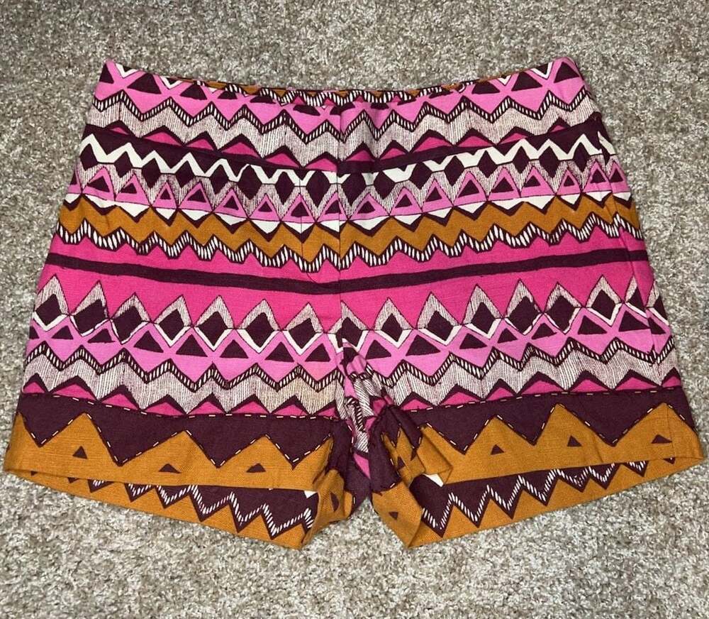 LOFT Marisa Geometric Print Shorts Size 2